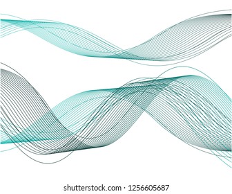 3D line on white background