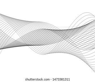 3D line on white background