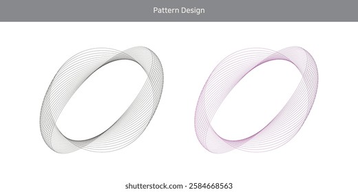 3D Line Pattern Design with Ellipse Twist