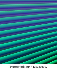 3d lines abstract perspective background with dark green and turquoise blue color tone. Ideal for brochure & flyer cover template, layout.