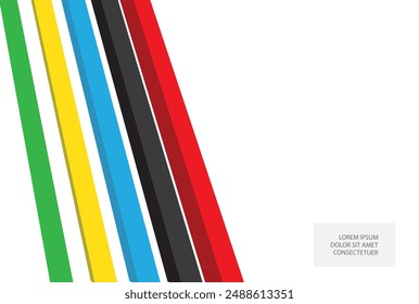 3d lines. Colored bright lines on a white background.