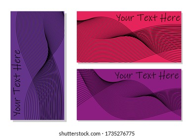 3d Linien Konzept. Wave Flow Poster. Gradient verzerrte Textur. Der Gradient Neon Equalizer deckt Design ab. Fest Music Poster mit Sound Wave Flow.