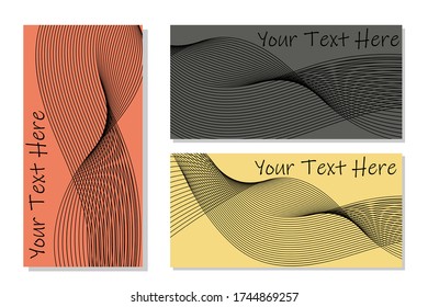 3d Lines Concept. Wave Flow Poster. Gradient Distorted Texture. Abstract vector background. Fest Music Posters with Sound Wave Flow.