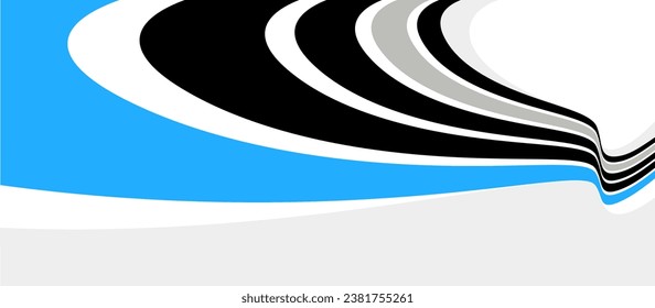 3D lines in motion vector abstract background, creative and dimensional curved stripes dynamic composition, motion and technology.