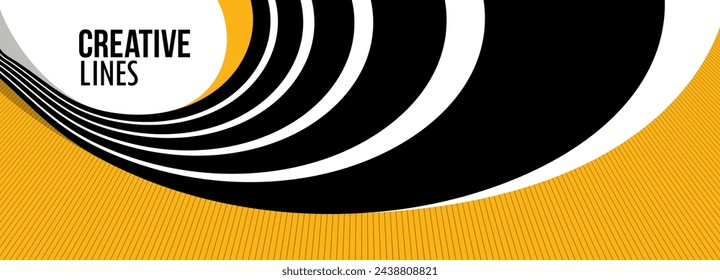 3D lines in motion vector abstract background, creative and dimensional curved stripes dynamic composition, motion and technology.