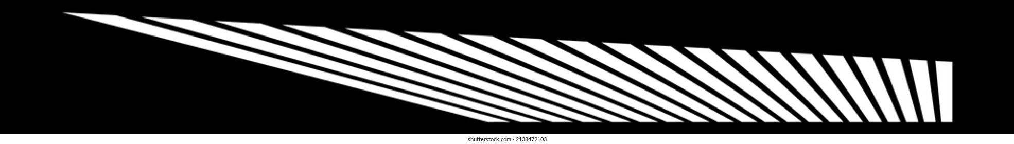 3D lines in perspective, Angled, slanting, oblique and diagonal lines, stripes vector design element