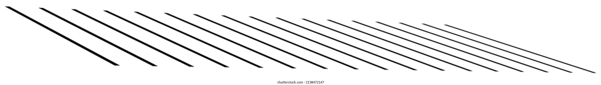 3D lines in perspective, Angled, slanting, oblique and diagonal lines, stripes vector design element