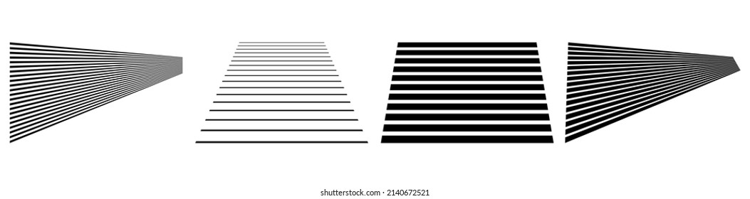3D lines in perspective, Angled, slanting, oblique and diagonal lines, stripes vector design element