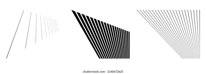 3D lines in perspective, Angled, slanting, oblique and diagonal lines, stripes vector design element