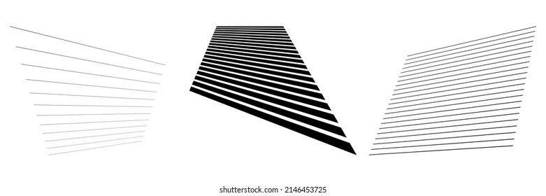 3D lines in perspective, Angled, slanting, oblique and diagonal lines, stripes vector design element