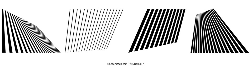 3D lines in perspective, Angled, slanting, oblique and diagonal lines, stripes vector design element