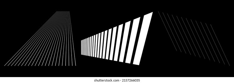 3D lines in perspective, Angled, slanting, oblique and diagonal lines, stripes vector design element