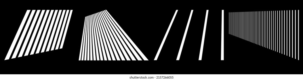3D lines in perspective, Angled, slanting, oblique and diagonal lines, stripes vector design element