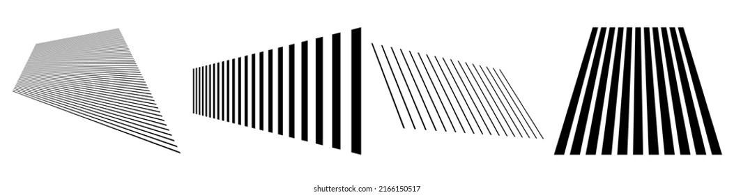 3D lines in perspective, Angled, slanting, oblique and diagonal lines, stripes vector design element