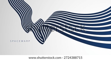 3D lines in perspective vector abstract background, bent ribbon look like stripes wallpaper, curvy road, speed highway sport race theme.