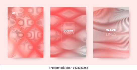 3d Lines Shape. Wavy Flow Banner. Abstract Geometric Stripes. Pink Gradient Brochure. 3d Lines Banner. Wavy Fluid Flyer. Coral Gradient Design. Minimal Gradient Wallpaper. Geometric Stripes.