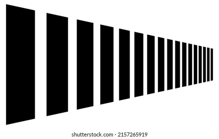3D lines, stripes. Perspective, vanishing, converging lines