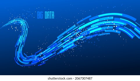 3D lines vector scientific or technical abstract background, future technology and science theme, dynamic motion elements design, template for ads or poster or cover.