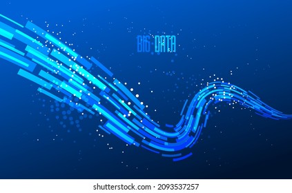 3D lines vector scientific or technical abstract background, future technology and science theme, dynamic motion elements design, template for ads or poster or cover.