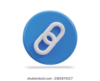 3d link icon vector illustration