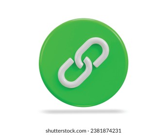3d link icon vector illustration