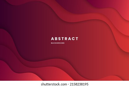 3D liquid abstract background with overlap layer background. red gradient background dynamic wavy light and shadow. modern elegant design background. illustration vector 10 eps.