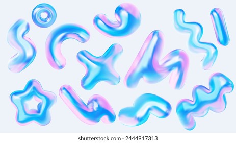 3D liquid abstraction in different forms.  
