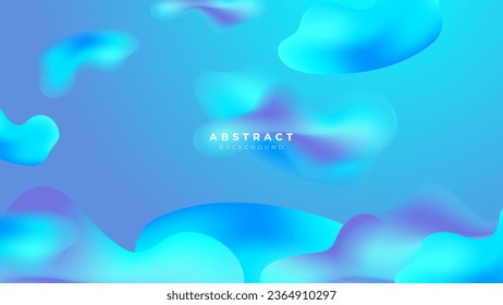 3D liquid blue colorful futuristic gradient vivid background suit for web landing page wallpaper banner backdrop presentation and much more Premium Vector