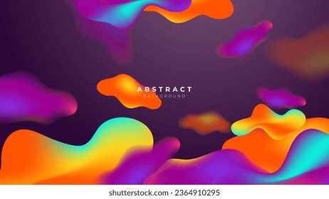 3D liquid colorful futuristic gradient vivid background suit for web landing page wallpaper banner backdrop presentation and much more Premium Vector
