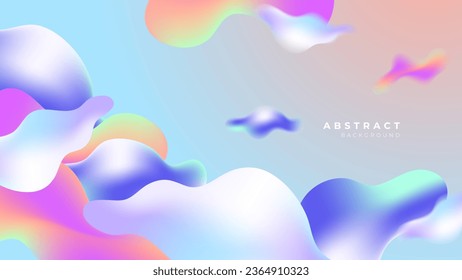 3D liquid colorful futuristic gradient vivid background suit for web landing page wallpaper banner backdrop presentation and much more Premium Vector