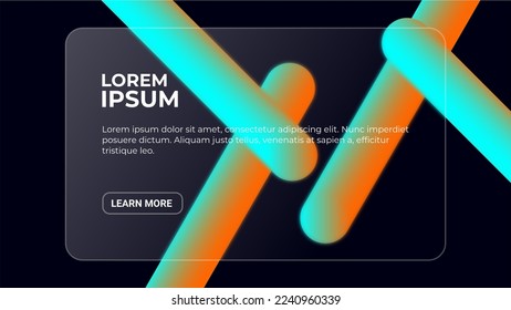 3d liquid flow abstract landing page with  glassy style