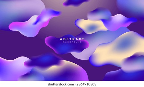 3D liquid purple colorful futuristic gradient vivid background suit for web landing page wallpaper banner backdrop presentation and much more Premium Vector