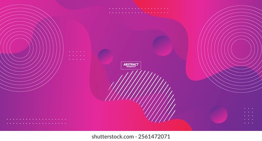 3d liquid shape background. Futuristic pink to purple gradient pattern. Wave background. Abstract flyer. Colorful geometric poster background. Vector Eps10