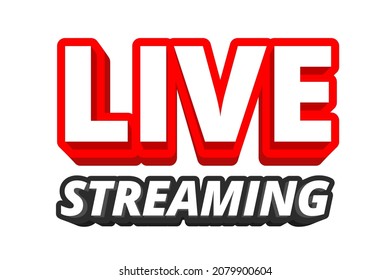 3d live streaming text effect design