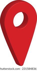 3D Location Icon for navigation regular cycle