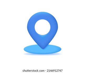 3d location realistic icon vector concept. Trendy modern design illustration isolated