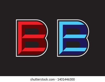 3D Logo, B letter logo, text logo