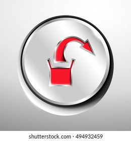 3d logo of chrome upload (download) button. 