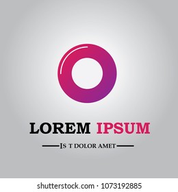 3d logo circle for corporate icon 