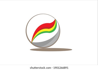 3d logo of colorful marbles with shadows
