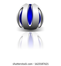 3d logo with the concept of a blue circle surrounded by the letter M. This logo is perfect for companies in the marketing field. This logo can also be used for business.
