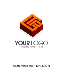 3d logo, creative design of TP letters, logotype for business and industry, media technology logo