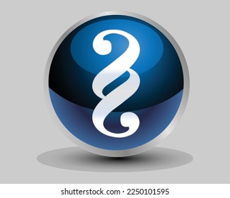 3d logo design ball circle gaming detailed x blue orange modern