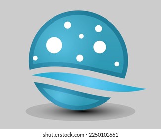 3d logo design ball circle gaming detailed x blue orange modern