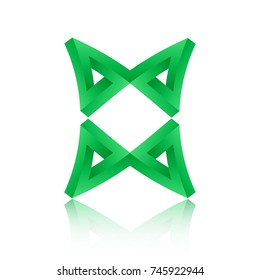 3D Logo Design , green concept, this logo is suitable for global company, world technologies, media and publicity agencies , vector isolated 