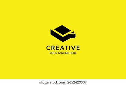 3D logo design template with letter Q for your business or brand