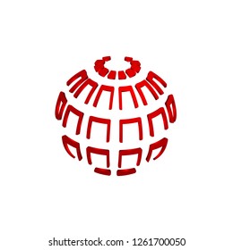 3D Logo Design , this logo is suitable for global company, world technologies, media and publicity agencies. World Tech icon Template Digital Sphere Technology abstract. Web Network Internet creative
