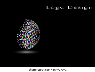 3D Logo Design , this logo is suitable for global company, world technologies, media and publicity agencies