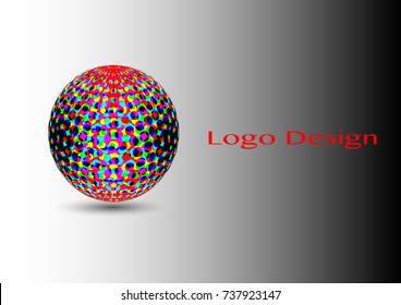 3D Logo Design , this logo is suitable for global company, world technologies, media and publicity agencies