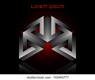 3D Logo Design , this logo is suitable for global company, world technologies, media and publicity agencies , vector isolated or black background  